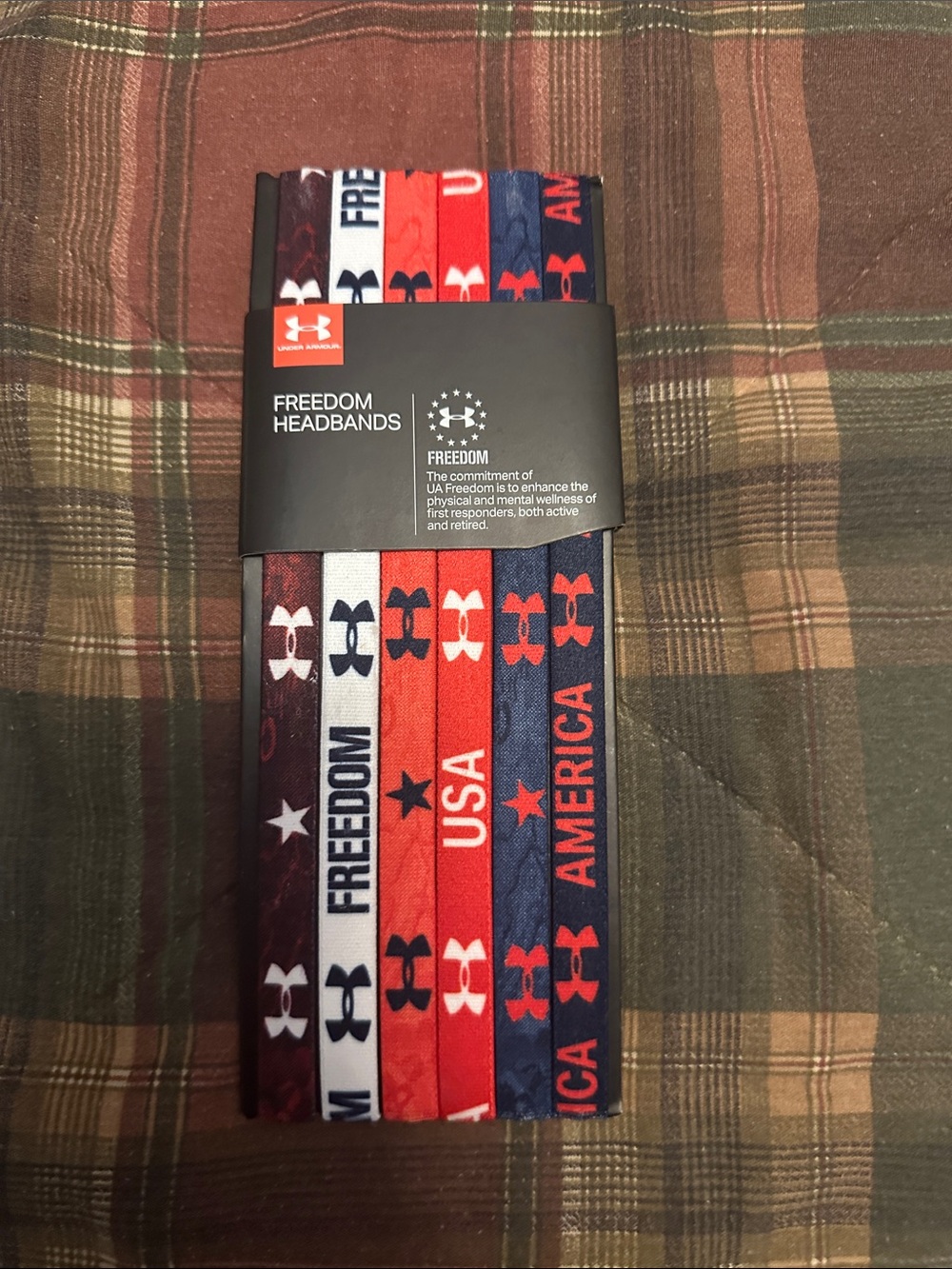 Under Armour Freedom Headbands - Red, White, Navy Blue